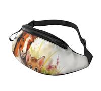 Bauchtasche für Herren und Damen, Umhängetasche, süßes Pferd und Katze, Gürteltasche mit verstellbarem Gurt, Hüfttasche, Schwarz, Einheitsgröße, Schwarz , Einheitsgröße