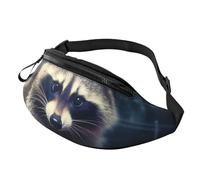 Bauchtasche für Männer und Frauen, Crossbody-Bauchtasche, lustiger Waschbär, Basketball, Gürteltasche mit verstellbarem Riemen, Hüfttasche, Schwarz, Einheitsgröße, Schwarz , Einheitsgröße