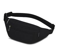 Bauchtasche Gürteltasche Hüfttasche Sport für Damen und Herren Wasserdicht Bauchtasche Doggy Bag Outdoor Groß Handytasche Umhängetasche Camping Wandern Fitness Fahrrad Running (Schwarz)