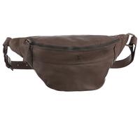 Bauchtasche HARBOUR 2ND "Jamie", Damen, Gr. B/H/T: 32cm x 16cm x 11cm, braun (dusty), Leder, unifarben, washed, Taschen, Umhängetasche Gürteltasche mit Logo-Anhänger (53639023-0) dusty