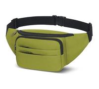 Bauchtasche Herren Stylisch Gürteltasche Damen mit 6 Reißverschluss Fächer, Verstellbarer Gürtel, Schnallen-Clip, Hände frei, Wasserabweisend Hüfttaschen für Reise Sport & alle Outdoor Aktivitäten