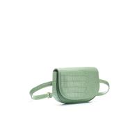 Bauchtasche LASCANA "Gürteltasche", Damen, Gr. B/H/T: 17cm x 12cm x 3cm, grün, Lederimitat, Strukturmuster, clean, geprägtes Muster, unifarben, Taschen, in Kroko-Optik, CrossBody,Brusttasche, Hüfttasc