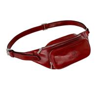 Bauchtasche Leder - Damen und Herren Bauchtasche - Zeitlose Gürteltasche - 100% Leder - Italienische Handwerkstradition - Rot - Time Resistance