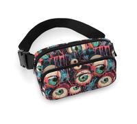 Bauchtasche mit abstraktem Augapfel-Kunstdruck, Umhängetasche für Damen, modische Gürteltasche