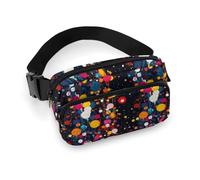 Bauchtasche mit abstraktem bunten Punktemuster, Crossbody-Tasche für Damen, modische Gürteltasche