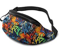 Bauchtasche mit abstraktem Graffiti-Muster, modische Gürteltasche, siehe abbildung, Einheitsgröße, Lässiger Tagesrucksack
