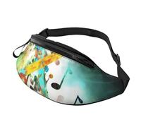 Bauchtasche mit abstraktem Musik-Symbol, für Herren und Damen, modisch, zum Laufen, wasserdicht, Crossbody-Tasche mit verstellbarem Riemen, Sport-Hüfttasche für Reisen