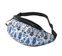 Bauchtasche mit abstrakten blauen Augen, 1 Druck, für Damen und Herren, Sport-Hüfttasche, Gürteltasche für Reisen, Wandern, Laufen