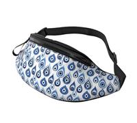 Bauchtasche mit abstrakten blauen Augen für Damen und Herren, Sport-Hüfttasche, Gürteltasche für Reisen, Wandern, Laufen