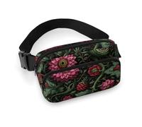 Bauchtasche mit abstrakten Blumen und Augen, modische Gürteltasche für Damen