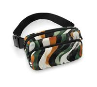 Bauchtasche mit abstrakten grünen Linien, für Damen, modische Gürteltasche