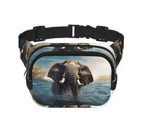 Bauchtasche mit afrikanischem Elefant, verstellbare Umhängetasche, große Hüfttasche, Reisegürteltasche, Unisex, Bauchtasche