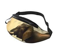 Bauchtasche mit afrikanischem Elefantenmotiv für Herren und Damen, wasserdicht, Sport, modische Gürteltasche, Umhängetasche, Hüfttasche mit verstellbarem Riemen, große Schultertasche, Geldbörse für