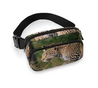 Bauchtasche mit afrikanischem Leopardenmuster, Hüfttasche, leichte Gürteltasche für Reisen, Sport, Wandern, Laufen, afrikanischer Leopard, 20 x 13 cm, Afrikanischer Leopard, 7.9 X 5.1 in