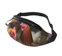 Bauchtasche mit Bauernhof-Hühnern für Damen und Herren, modisch, zum Laufen, wasserdicht, Crossbody-Tasche mit verstellbarem Riemen, Sport-Hüfttasche für Reisen
