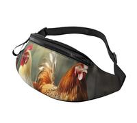 Bauchtasche mit Bauernhof, rustikale Hühner, wasserdicht, Sport-Hüfttasche, modische Gürteltasche, Umhängetasche, Hüfttasche mit verstellbarem Riemen, große Schultertasche, Geldbörse für Reisen