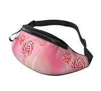 Bauchtasche mit buntem Lutscher-Aufdruck für Herren und Damen, Crossbody-Hüfttasche, Gürteltasche mit verstellbarem Riemen für Reisen, Sport, Schwarz, Einheitsgröße, Schwarz , Einheitsgröße