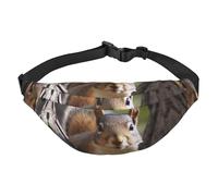 Bauchtasche mit Eichhörnchen im Baum für Herren und Damen, modische Hüfttasche, überall, Crossbody-Tasche, Geldbörse, Hüfttasche mit verstellbarem Riemen, wasserdichte Brusttasche für Reisen, Wandern,