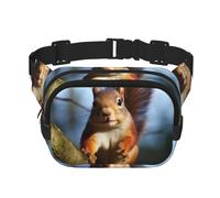 Bauchtasche mit Eichhörnchen-Motiv, verstellbar, große Hüfttasche, Reisegürteltasche, Unisex, Bauchtasche