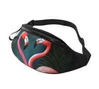 Bauchtasche mit Flamingo-Blumen für Herren und Damen, wasserdichte Sport-Hüfttasche, modische Gürteltasche, Umhängetasche, Hüfttasche mit verstellbarem Riemen, große Schultertasche, Geldbörse für
