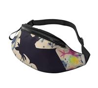 Bauchtasche mit Fledermaus-Aufdruck, für Herren und Damen, modisch, zum Laufen, wasserdicht, Crossbody-Tasche mit verstellbarem Riemen, Sport-Hüfttasche für Reisen