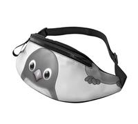 Bauchtasche mit grauem Pinguin für Herren und Damen, wasserdicht, Sport-Hüfttasche, modische Gürteltasche, Umhängetasche, Hüfttasche mit verstellbarem Riemen, große Schultertasche, Geldbörse für