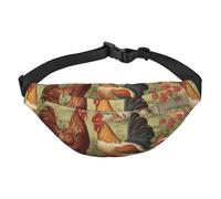 Bauchtasche mit Hühnern und Bauernhof, für Damen und Herren, modische Hüfttasche überall, Crossbody-Tasche, Geldbörse, Hüfttasche mit verstellbarem Riemen, wasserdichte Brusttasche für Reisen,
