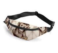 Bauchtasche mit niedlichem Affen-Motiv für Damen und Herren, Bauchtasche, Bauchtasche, Bauchtasche, kleine Bauchtaschen für Damen, Stil, 36 x 15 cm, Stil:, 36*15cm