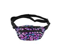 Bauchtasche mit Pailletten Dreiecke lila/schwarz