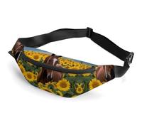 Bauchtasche mit Pferd und Sonnenblume, Bauchtasche für Damen, Herren, Bauchtasche, Bauchtasche, Bauchtasche, Herren, Laufgürtel, kleine Bauchtaschen für Damen, Stil, 36 x 15 cm, Stil:, 36*15cm