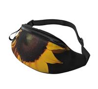 Bauchtasche mit Sonnenblumen-Hintergrund für Herren und Damen, wasserdicht, Sport-Hüfttasche, modische Gürteltasche, Umhängetasche, Hüfttasche mit verstellbarem Riemen, große Schultertasche, Geldbörse