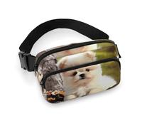 Bauchtasche mit süßem Hund, bedruckt, Hüfttasche, leichte Gürteltasche für Reisen, Sport, Wandern, Laufen, niedlicher Hund, 20 x 13 cm, Niedlicher Hund, 7.9 X 5.1 in