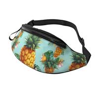 Bauchtasche mit tropischem Ananas-Design, für Herren und Damen, leicht, verstellbar, modische Hüfttasche für Reisen, Wandern, Laufen