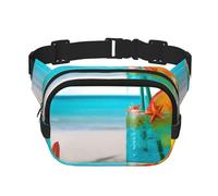 Bauchtasche mit tropischem Cocktail, verstellbar, große Hüfttasche, Reisegürteltasche, Unisex, Bauchtasche
