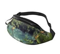 Bauchtasche mit tropischer Landschaft, für Damen und Herren, modisch, zum Laufen, wasserdicht, Crossbody-Tasche mit verstellbarem Riemen, Sport-Hüfttasche für Reisen