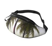Bauchtasche mit tropischer Palme für Herren und Damen, modisch, zum Laufen, wasserdicht, Crossbody-Tasche mit verstellbarem Riemen, Sport-Hüfttasche für Reisen