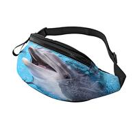 Bauchtasche mit verstellbarem Riemen Gürteltasche Delfin für Sport Running Camping Fahrrad Reisen Joggen Laufen 35 x 14 cm