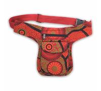 Bauchtasche Sidebag Hipbag Mandala-Print Gürteltasche Festivaltasche, Farbe:Rot/Orange