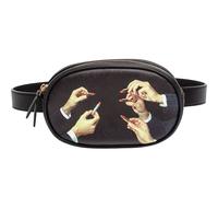 Bauchtasche TOILETPAPER LIPSTICKS 19 x 12 cm, schwarz, Seletti