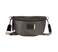 Bauchtasche TOM TAILOR DENIM "Rosie Canvas", Damen, Gr. B/H/T: 25cm x 16cm x 9,5cm, grau, Polyurethan, beschichtet, kontrastfarbene Details, leicht glänzend, Taschen, in zweifarbigem Look mit aufgedru