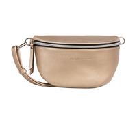 Bauchtasche TOM TAILOR DENIM "Rosie", Damen, Gr. B/H/T: 23,5cm x 16cm x 8cm, gold, Polyurethan, Polyurethan (PU), clean, gepflegt, unifarben, Taschen, vielseitig tragbar, leicht genarbt mit silbernen