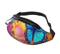 Bauchtasche, verstellbare Hüfttasche, bunt, Schmetterling, Blume, Crossbody-Tasche, Gürteltasche für Damen und Herren