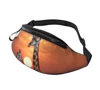 Bauchtasche, verstellbare Hüfttasche, Giraffe bei Sonnenuntergang, Crossbody-Tasche, Gürteltasche für Damen und Herren