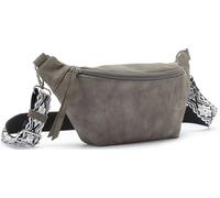 Bauchtasche VIVANCE "Umhängetasche, Hüfttasche, Crossbody Bag, Gürteltasche", Damen, Gr. B/H/T: 26cm x 12cm x 7cm, grau, Lederimitat, bestickt, unifarben, Taschen, Handtasche Damen zum Umhängen mit au