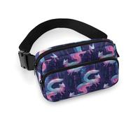 Bauchtaschen für Damen Herren Crossbody - Cyber Style Fuchs Druck Kleine Crossbody Taschen für Damen Herren Gürteltasche Hüfttaschen für Workout Reisen Laufen mit verstellbarem Gurt