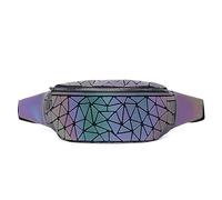 Bauchtaschen Mode Damen Gürteltasche geometrische leuchtende holografische reflektierende Hüfttasche für Party Festival, Sport, Outdoor Travel