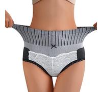 Bauchweg-Korsett mit hoher Taille, figurformende Hose, für Damen, unten im Schritt, Lifting, Gesäß, Schleife, Damen-Slip, Unterhose für den Alltag, Geschenke, grau, L