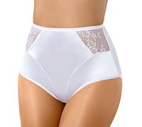 Bauchweg Unterwäsche Damen Miederslip mit Bauch-Weg-Effekt Shapewear Stark Formend Miederhose Slip Hochzeitsdessous Große Größen (XL, Weiß)