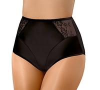 Bauchweg Unterwäsche Damen Miederslip mit Bauch-Weg-Effekt Shapewear Stark Formend Miederhose Slip Hochzeitsdessous Große Größen (XL, Schwarz)