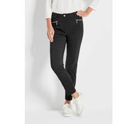 Stretch-Hose GOLDNER "Kurzgröße Lange Schlupfhose BELLA", Damen, Gr. 23, K-Gr, schwarz, Obermaterial: 64% Baumwolle CO. 34% Polyester PES. 2% Elasthan EL., Hosen (73009123-23) schwarz